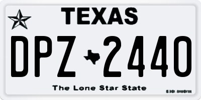 TX license plate DPZ2440