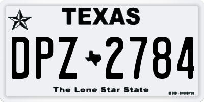 TX license plate DPZ2784