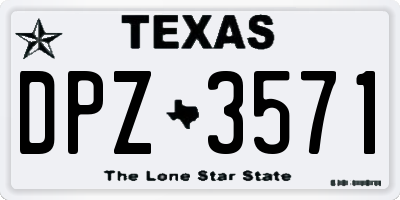 TX license plate DPZ3571