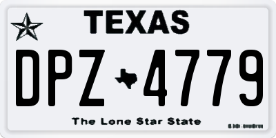 TX license plate DPZ4779