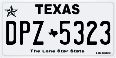 TX license plate DPZ5323