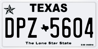 TX license plate DPZ5604