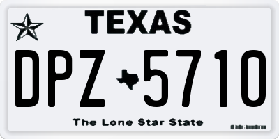 TX license plate DPZ5710