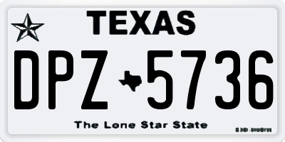 TX license plate DPZ5736