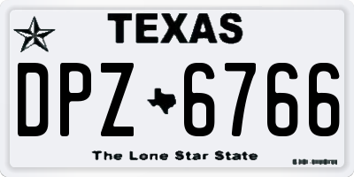 TX license plate DPZ6766