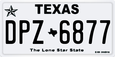 TX license plate DPZ6877