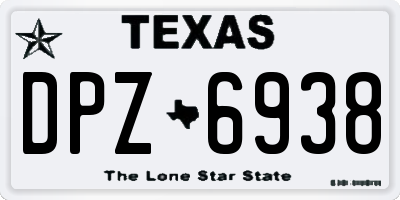 TX license plate DPZ6938