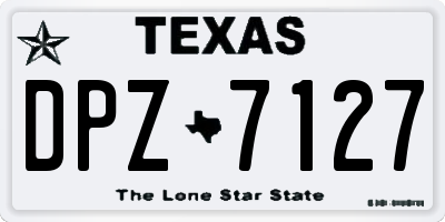 TX license plate DPZ7127