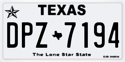 TX license plate DPZ7194