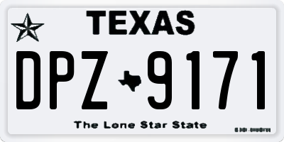 TX license plate DPZ9171