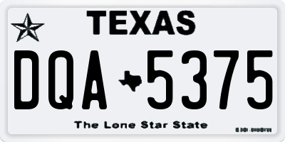 TX license plate DQA5375