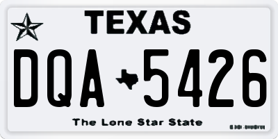 TX license plate DQA5426