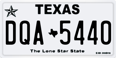 TX license plate DQA5440