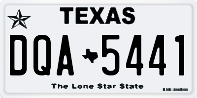 TX license plate DQA5441