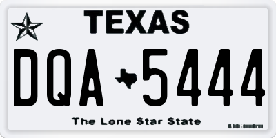 TX license plate DQA5444