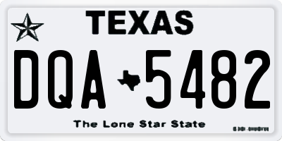 TX license plate DQA5482