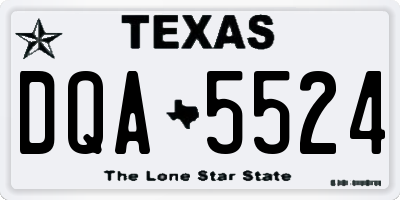 TX license plate DQA5524