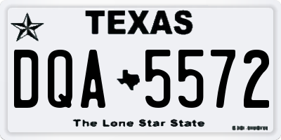 TX license plate DQA5572