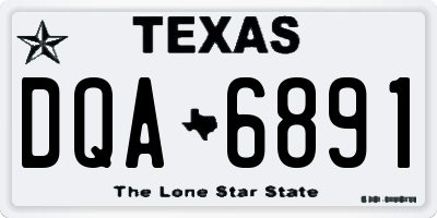 TX license plate DQA6891