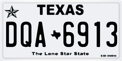 TX license plate DQA6913