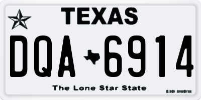 TX license plate DQA6914