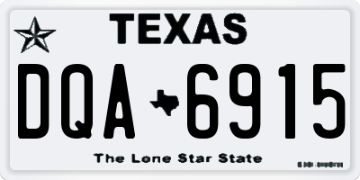 TX license plate DQA6915