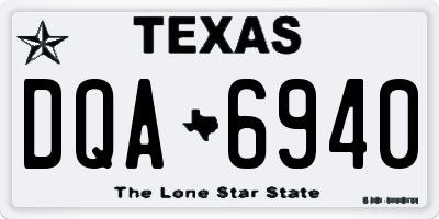 TX license plate DQA6940