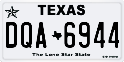 TX license plate DQA6944