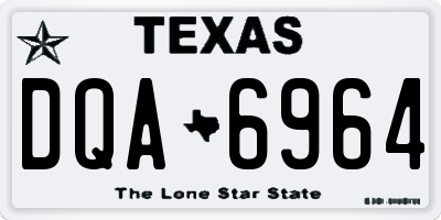 TX license plate DQA6964