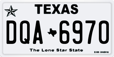 TX license plate DQA6970