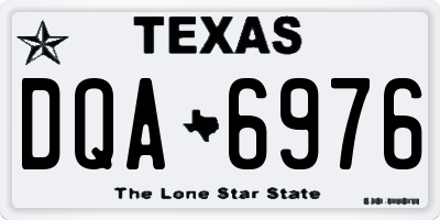 TX license plate DQA6976