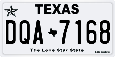 TX license plate DQA7168