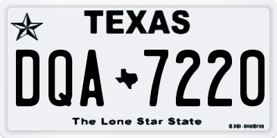 TX license plate DQA7220