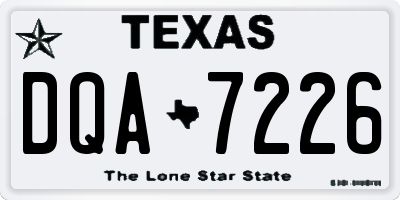 TX license plate DQA7226