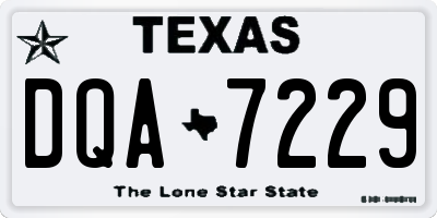 TX license plate DQA7229