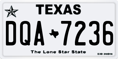 TX license plate DQA7236