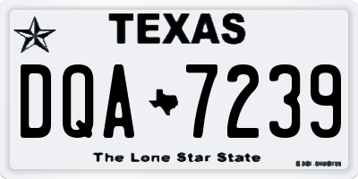 TX license plate DQA7239