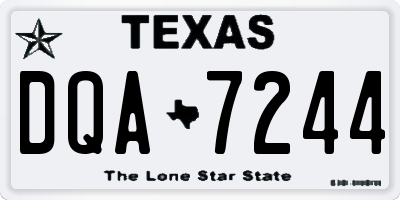 TX license plate DQA7244