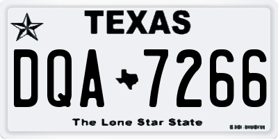 TX license plate DQA7266