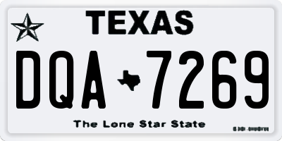 TX license plate DQA7269