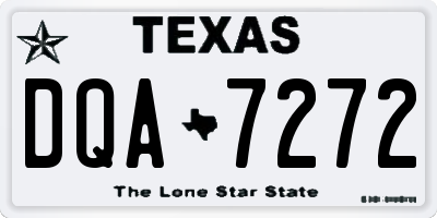 TX license plate DQA7272