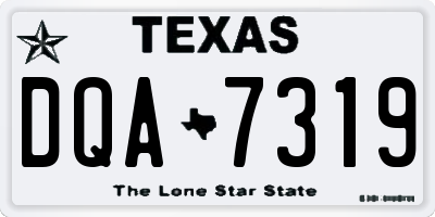 TX license plate DQA7319