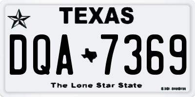 TX license plate DQA7369