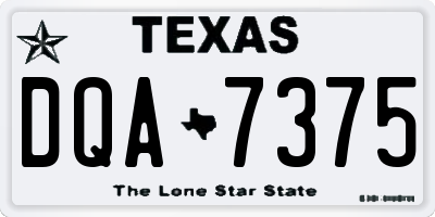 TX license plate DQA7375