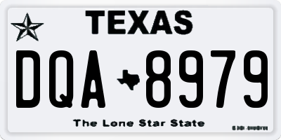 TX license plate DQA8979