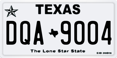 TX license plate DQA9004