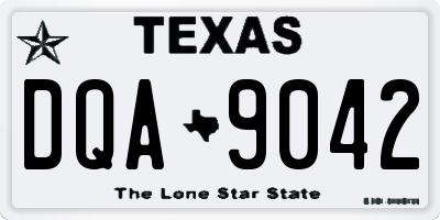 TX license plate DQA9042