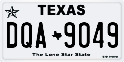 TX license plate DQA9049