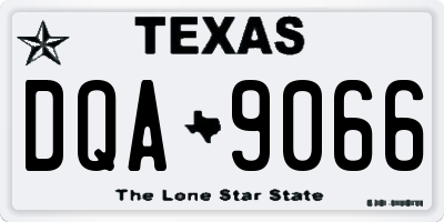 TX license plate DQA9066