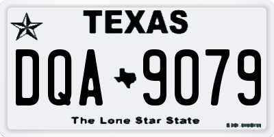 TX license plate DQA9079